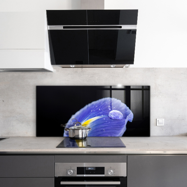 Foto achterwand keuken Paarse irisbloem