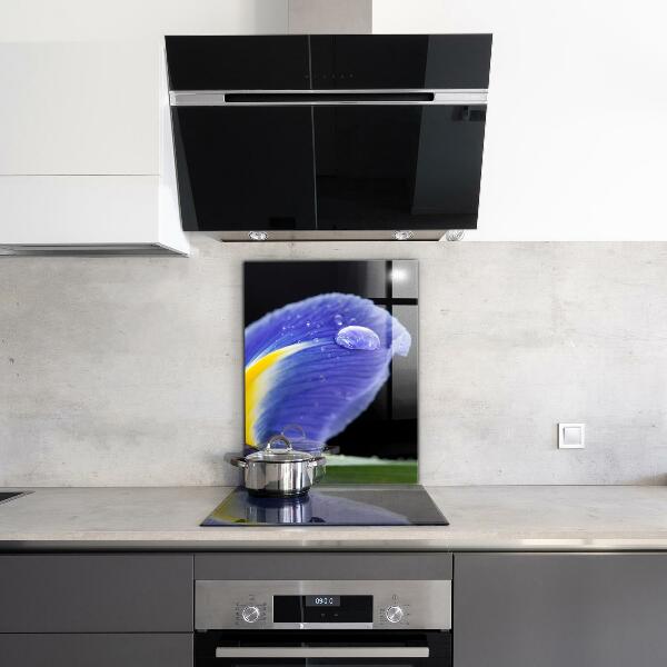 Foto achterwand keuken Paarse irisbloem