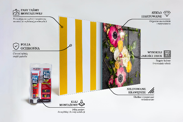 Spatscherm keuken glas Natuurlijke bloemencompositie