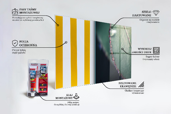 Foto achterwand keuken Blad met een dauwdruppel