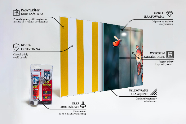 Spatscherm keuken glas Kwetsbare vlinder in de wind