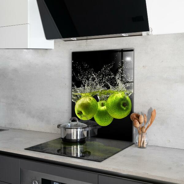 Spatplaat keuken Groene appels in water
