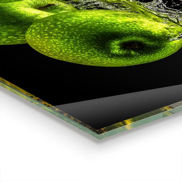 Spatplaat keuken Groene appels in water