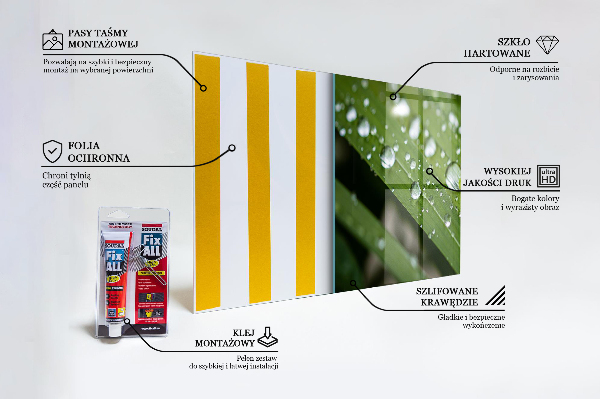 Foto achterwand keuken Dauwdruppels op het gras