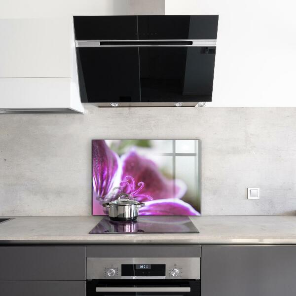 Spatplaat keuken Roze bloemdetails Natuur