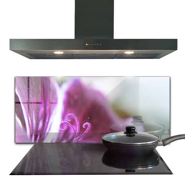 Spatplaat keuken Roze bloemdetails Natuur