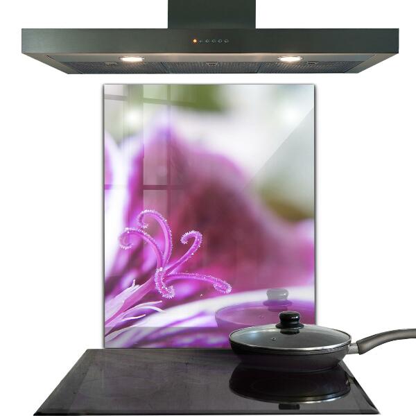 Spatplaat keuken Roze bloemdetails Natuur