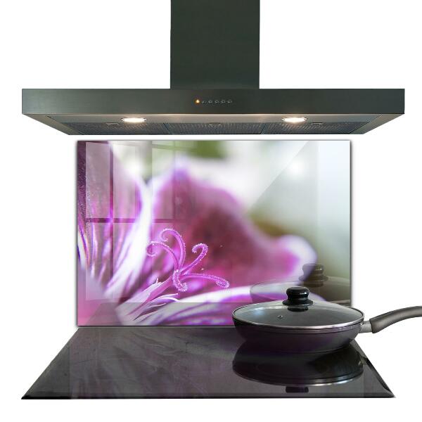 Spatplaat keuken Roze bloemdetails Natuur