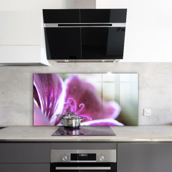 Spatplaat keuken Roze bloemdetails Natuur