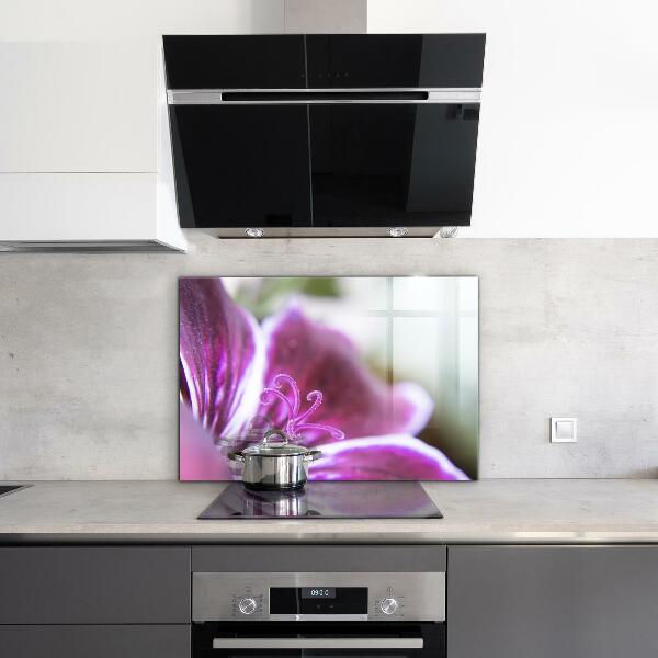 Spatplaat keuken Roze bloemdetails Natuur