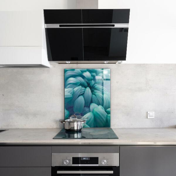 Spatscherm keuken glas Blauwe chrysant