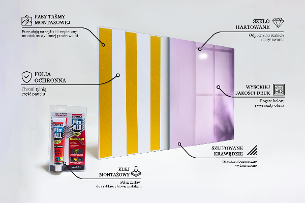 Achterwand keuken Paarse bloemen