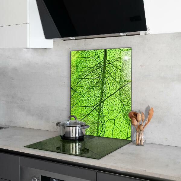 Keuken achterwand glas Groene bladtextuur