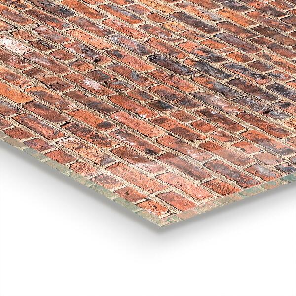 Keuken achterwand glas Bakstenen muurtextuur