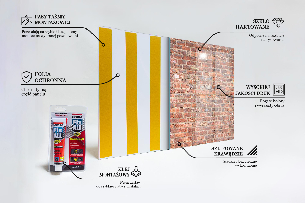 Keuken achterwand glas Bakstenen muurtextuur