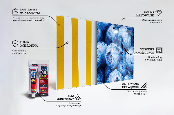 Keuken achterwand glas Rijpe bosbessen