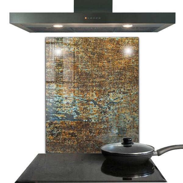 Spatplaat keuken Oude metaaltextuur