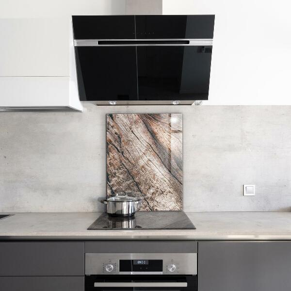 Spatscherm keuken glas Structuur van boomschors en stam