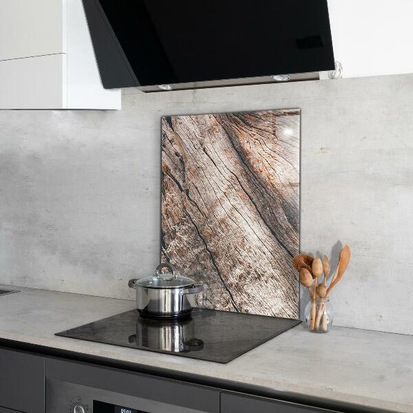 Spatscherm keuken glas Structuur van boomschors en stam