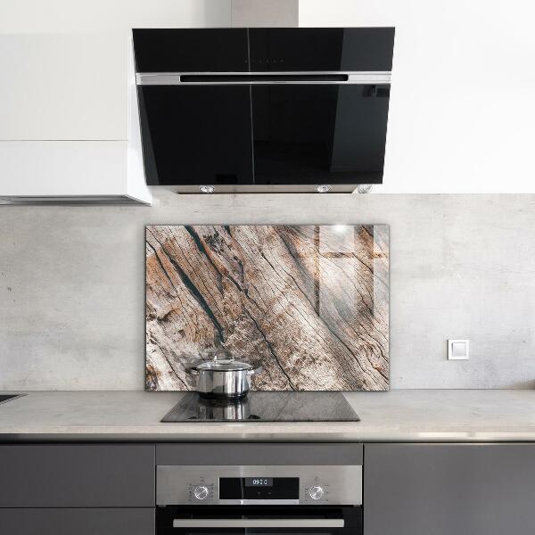 Spatscherm keuken glas Structuur van boomschors en stam