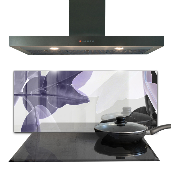 Spatscherm keuken glas Illustratie van exotische bladeren