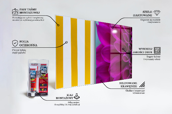 Keuken achterwand glas Details van de paarse bloem