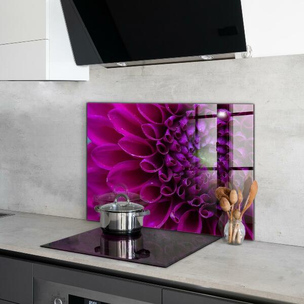 Keuken achterwand glas Details van de paarse bloem