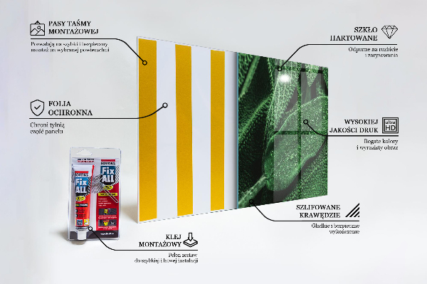 Spatscherm keuken glas Groene bladeren na de regen