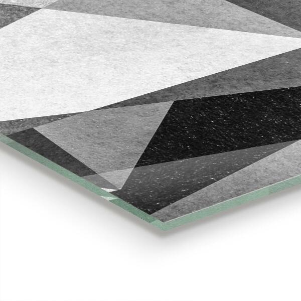 Keuken achterwand glas Grijze geometrische abstractie