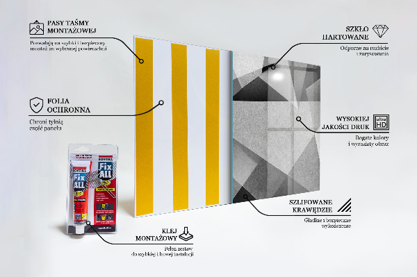 Keuken achterwand glas Grijze geometrische abstractie