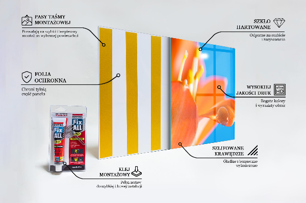 Keuken achterwand glas Oranjebloem