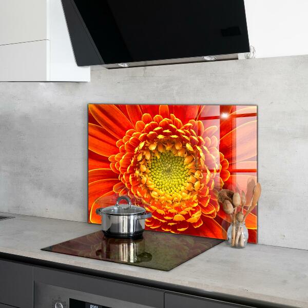 Spatplaat keuken Oranje Gerbera Bloem