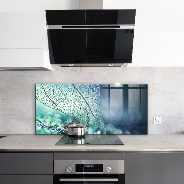 Keuken achterwand glas Fijne bladstructuur