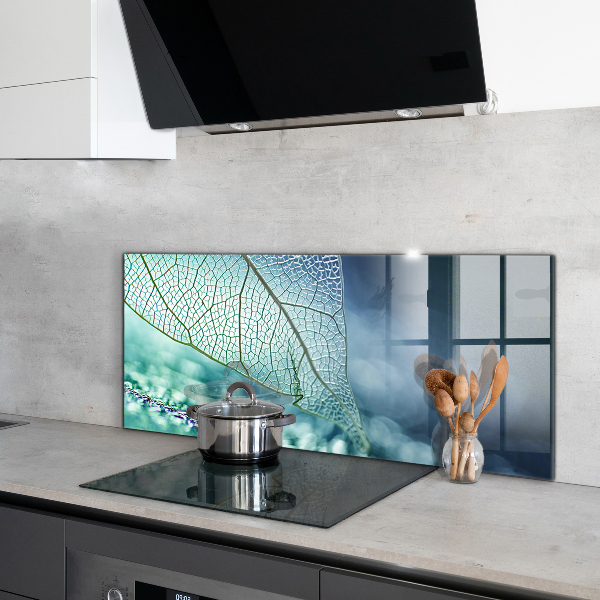 Keuken achterwand glas Fijne bladstructuur