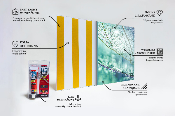 Keuken achterwand glas Fijne bladstructuur