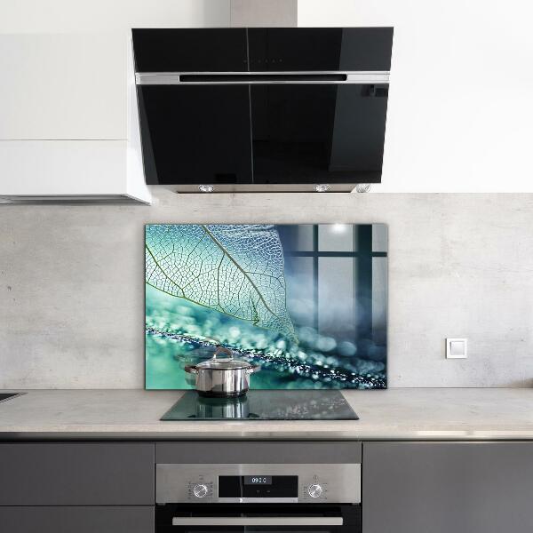 Keuken achterwand glas Fijne bladstructuur