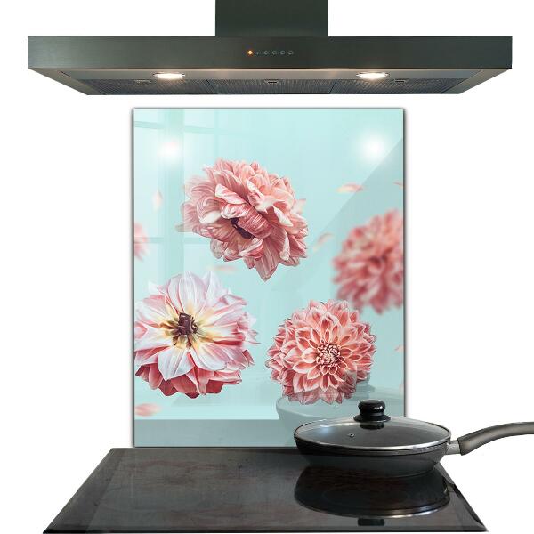 Spatplaat keuken Bloemen in vlucht compositie