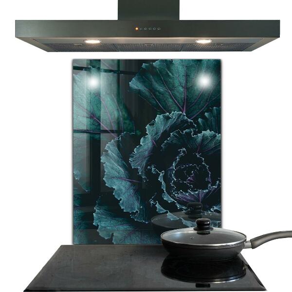 Spatscherm keuken glas Donkergroene koolbladeren