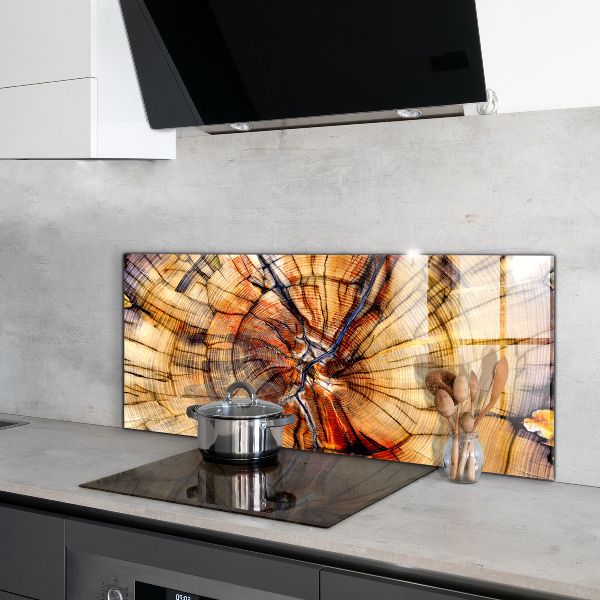 Spatplaat keuken Natuurlijke houtnerf