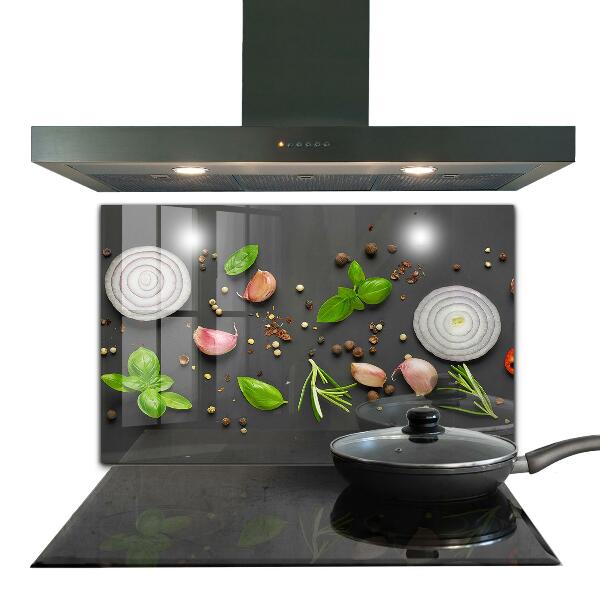 Spatscherm keuken glas Kruiden Italiaanse keuken