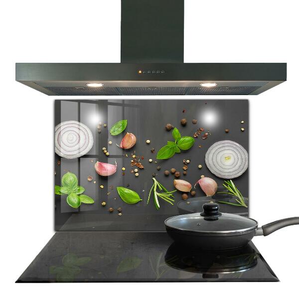 Spatscherm keuken glas Kruiden Italiaanse keuken