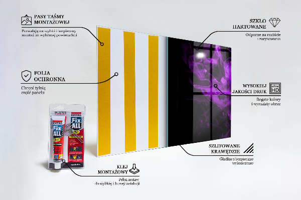 Foto achterwand keuken Paarse roos abstracte rook