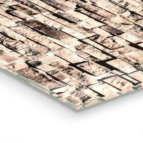 Keuken achterwand glas Natuurstenen baksteen