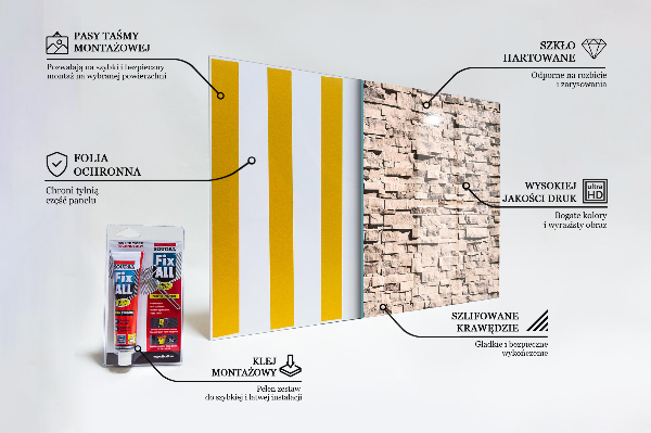 Keuken achterwand glas Natuurstenen baksteen