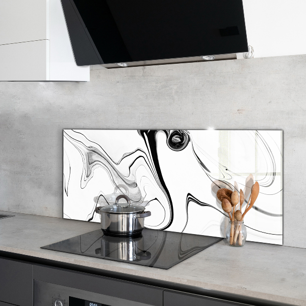 Spatscherm keuken glas Monochroom aquarel