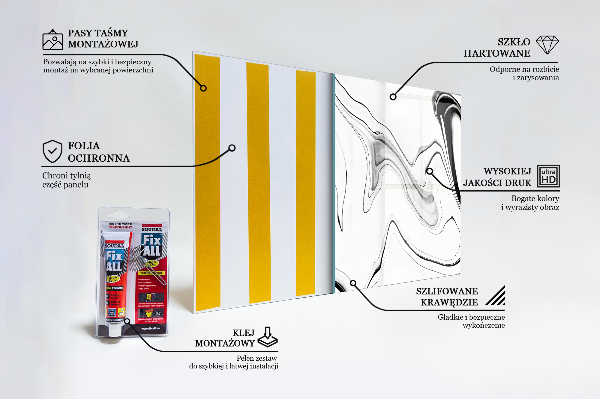 Spatscherm keuken glas Monochroom aquarel