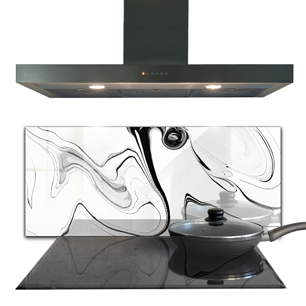 Spatscherm keuken glas Monochroom aquarel