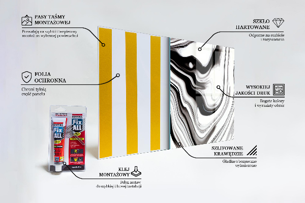 Spatplaat keuken Aquarel in zwart-wit
