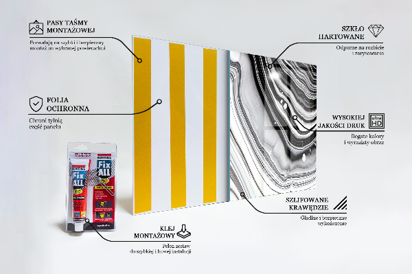 Achterwand keuken Monochroom Abstractie