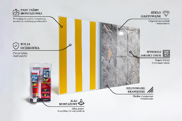 Achterwand keuken Grijze granieten marmersteen